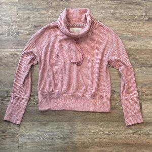 Saturday Sunday Cowl Neck Waffle Pullover Women's Size Medium EUC
